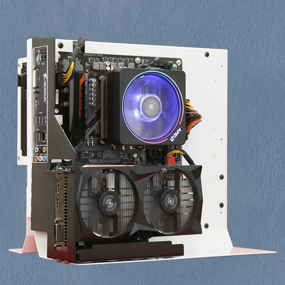 Мини MATX ПК тестовый Стенд Ручка переносной компьютер с водяным охлаждением