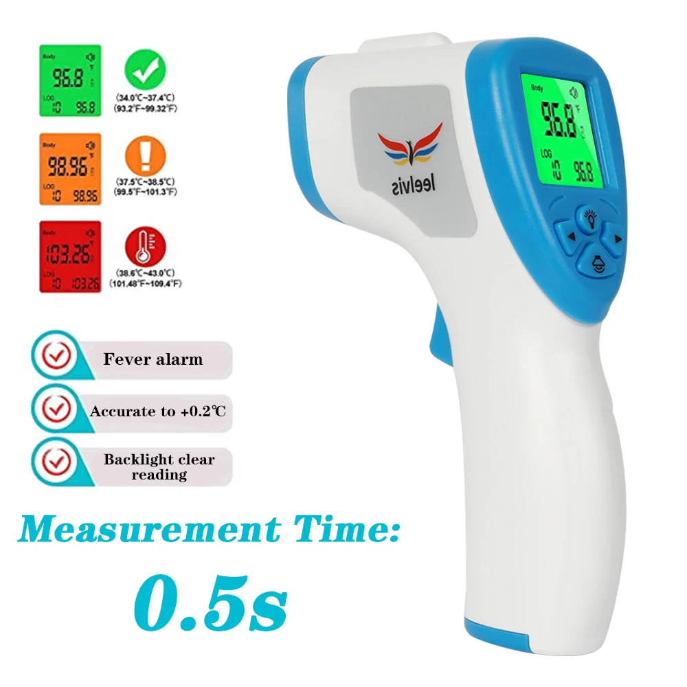 Инфракрасный термометр для тела Детский/Взрослый Цифровой бесконтактный
