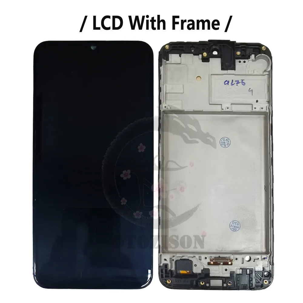 Tanie Super AMOLED M215 LCD Do SAMSUNG Galaxy M21 2020 SM-M215F/DS Wyświetlacz Z Ramką Ekran LCD Dotykowy Czujnik Digitizer Zgromadzenie