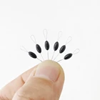 120 шт. 20 групп высококачественные черные резиновые пробки для лески 2,5-5 # аксессуары для ловли карпа