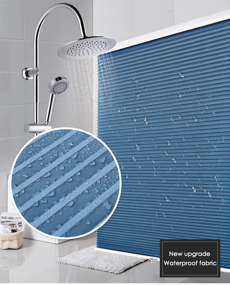 SUNFREE беспроводные весенние сотовые жалюзи водонепроницаемые тканевые для