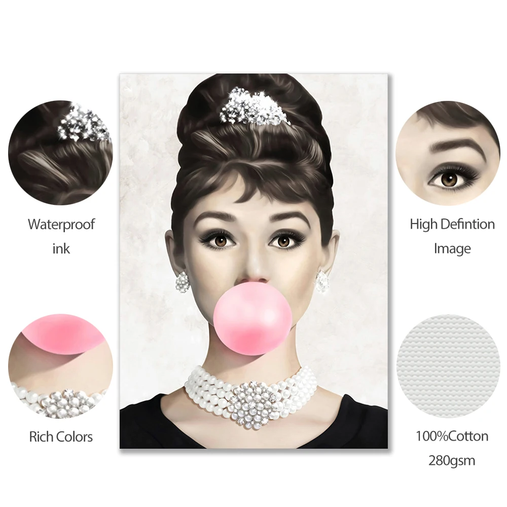 Настенная Картина на холсте в скандинавском стиле привлекательная женщина