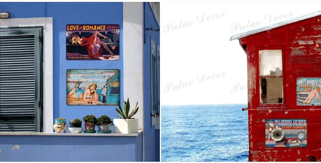 Zyalex Girl-Placa de se&ntilde;al de esta&ntilde;o para Bar, Pub, Club, hombre, cueva, Retro, pintura de Metal, 20x30-2