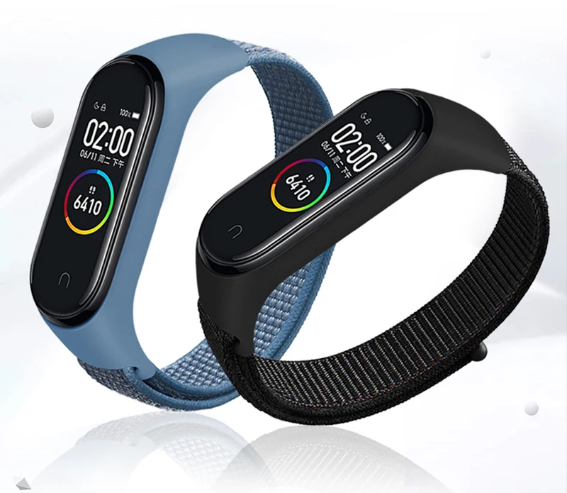 Спортивный ремешок-петля для Xiaomi mi, ремешок 4, 3, нейлоновый браслет mi band 4, 3, сменный Браслет correa, Xiaomi mi, ремешок 4, 3, ремешок