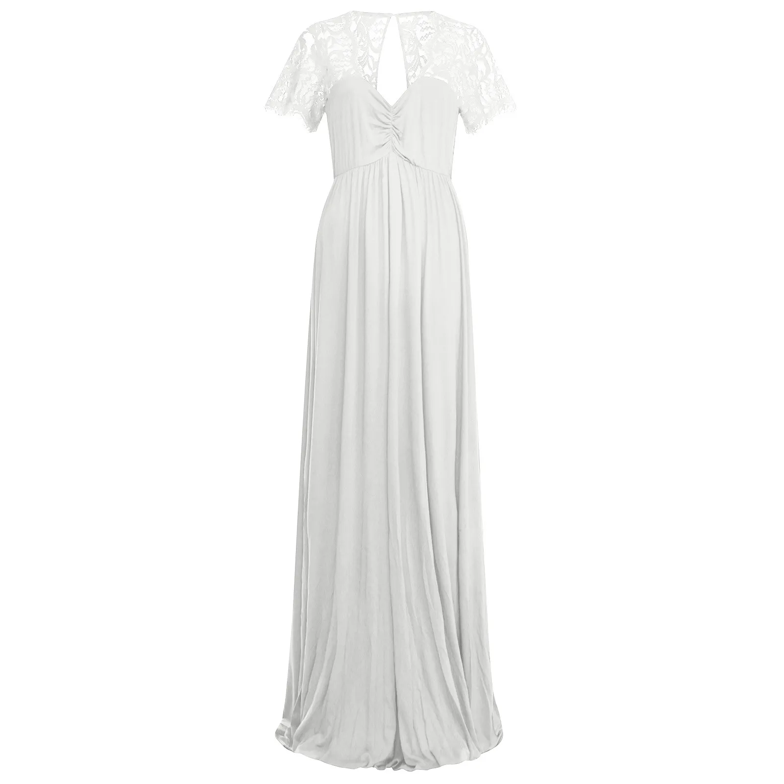 

Maternity Dresses For Photo Shoot Women Lace Splicing Pregnants Photography Props Sleeve Maternity Dress Pregnant Clothes