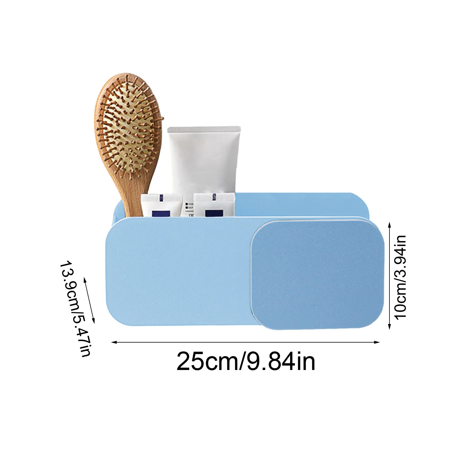 

Multifunction Hair Dryer Rack Bathroom Punch-free Wall-mounted Storage Holder Plastic Shelf Shampoo Storage Shelf