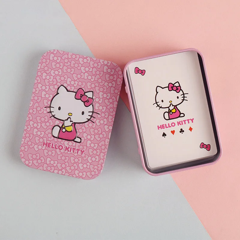 

Kt Cute Playing Cards Kawaii Cartoon Creative Iron Box Puzzle Board Game Game Cards Cute Pattern Poker