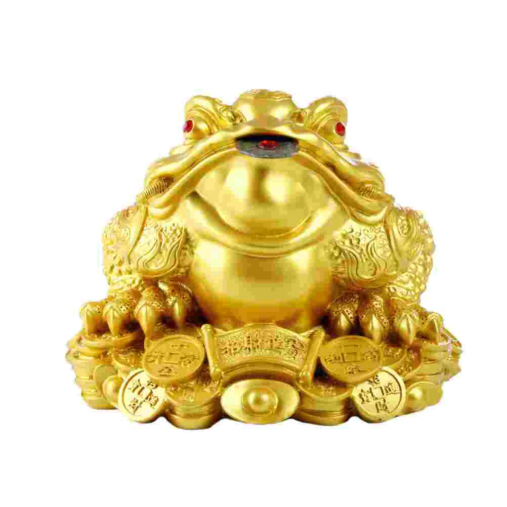 

Chinese Toad Animal Model Figurines Creative Feng Shui Money Fortune Wealth Crafts Office Resin Decoration Tabletop Ornaments Go