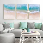 Картина на холсте морской пейзаж, скандинавский постер и печать на стене, украшение для гостиной