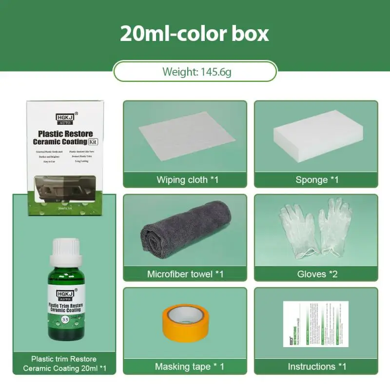 

HGKJ-35-10/20/50ml Plastic Parts Retreading Agent Interior Leather Cleaner Refurbisher Agent Car Leather Care Remove TSLM1