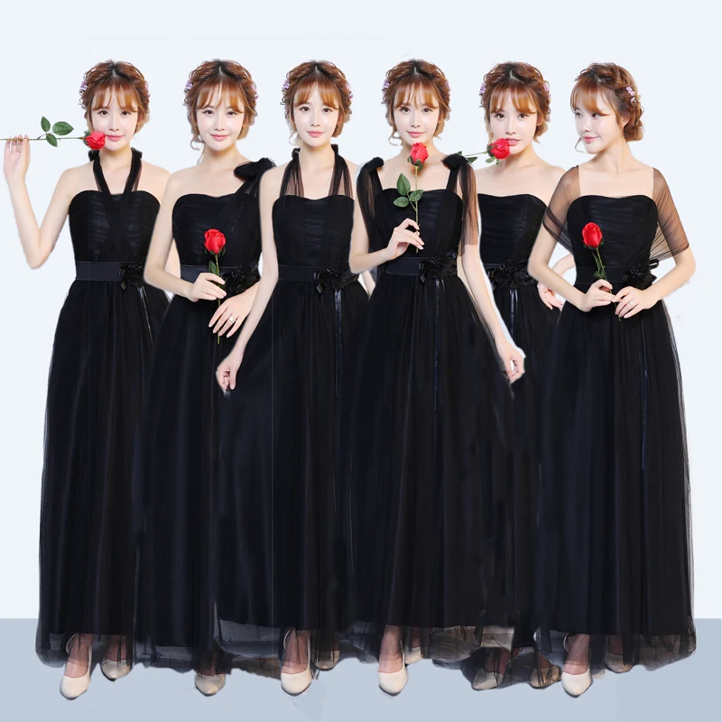 Платье для подружки невесты цвета шампанского черного красного синего белого