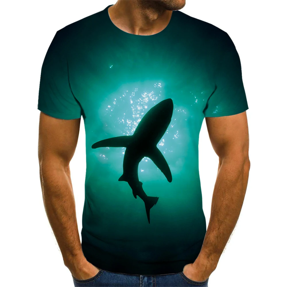 

2021 New Undersea World Oversized T-Shirt Casual Street Fashion O-Neck Short Sleeve Men's T-Shirt Printed Comfortable TopT-shirt