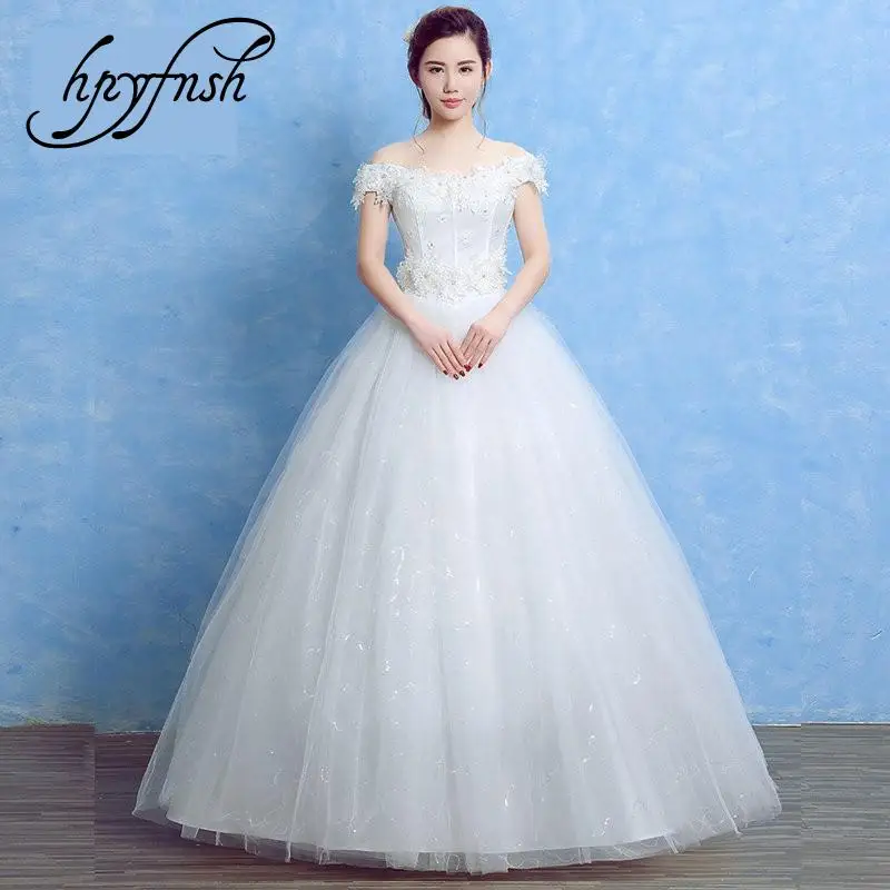 Новое весеннее Элегантное свадебное платье 2020 vestido de noiva с открытыми плечами