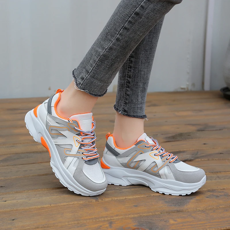 Спортивные женские кроссовки визуально увеличивающие рост дышащая женская