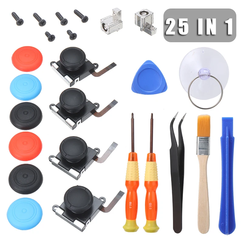 

Mayitr 1pc 25-in-1 Game Handle Analog Joystick Thumb Stick Repair Parts Replacement For Nintend Switch Joy-con