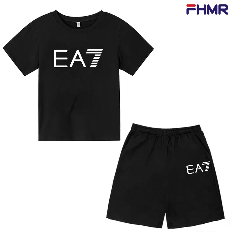 

Boys Basketball Casual Sportswear Children's Clothing Suit Boys and Girls Hedging Fashion Casual Sportswear + Pants 2
