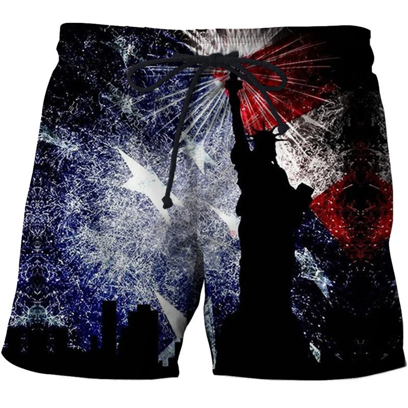 

New USA UK National Flag 3D Print Short Pants Men's Casual Board Shorts Fashion Streetwear Beach Shorts Male Sportswear Trousers
