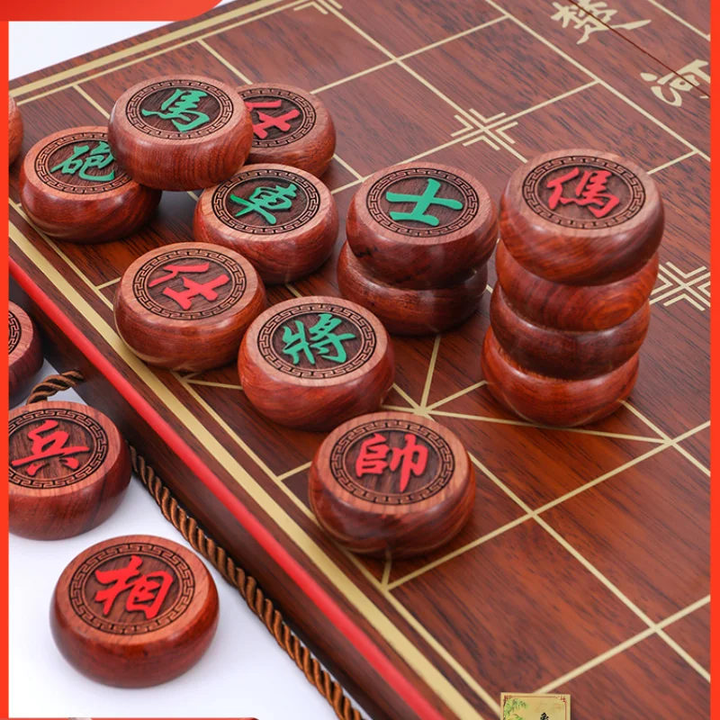 

Wood Folding Portable Chess Large Vintage Chinese Checkers Board Children Chess Game Gathering Spiele High End Gifts Ed50zm