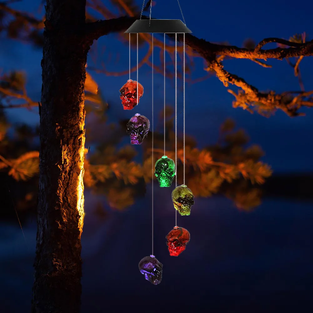 

LED Solar Wind Chime Lamp Halloween Party Wireless Wind Chime Lights Pendants Garden Holiday Garden Holiday DIY Decorations