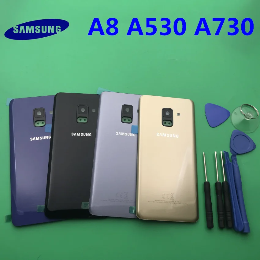 Сменная оригинальная задняя панель крышка для задней панели из стекла Samsung Galaxy A8