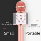 Беспроводной караоке-микрофон Bluetooth-совместимый портативный ручной стерео-динамик для дома KTV плеер Музыкальный плеер для вокала, с рекордером