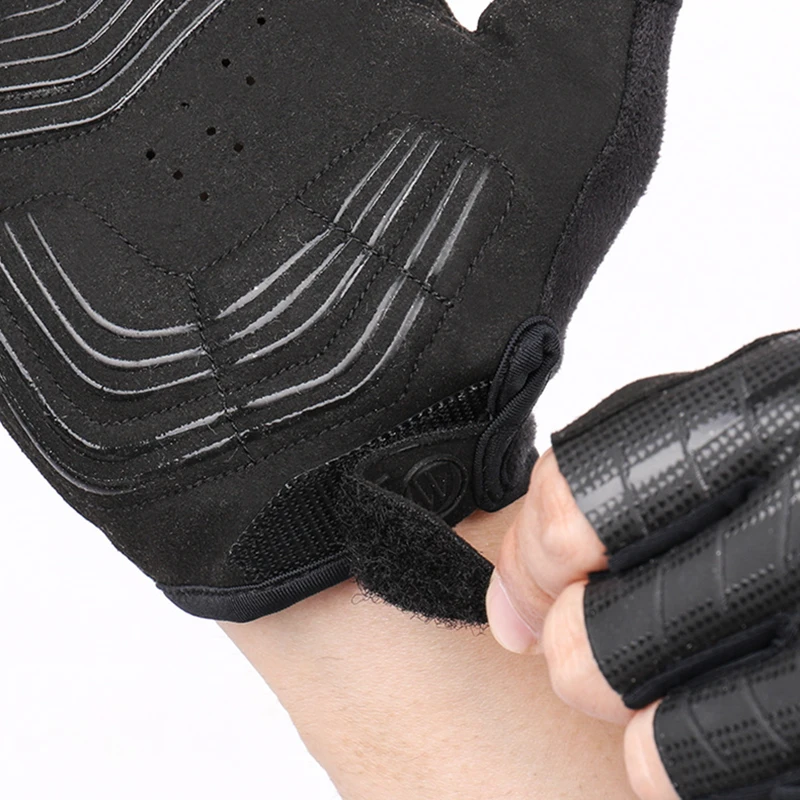 

Non-slip Half Finger Gloves with Wrist Wrap Support Padded Fitness Short Open Finger Glove for Riding Sports Summer LDF668