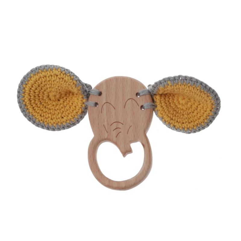

Baby Teether Beech Wooden Rattle Teething Toy Play Gym BPA Free Montessori Toy F3ME