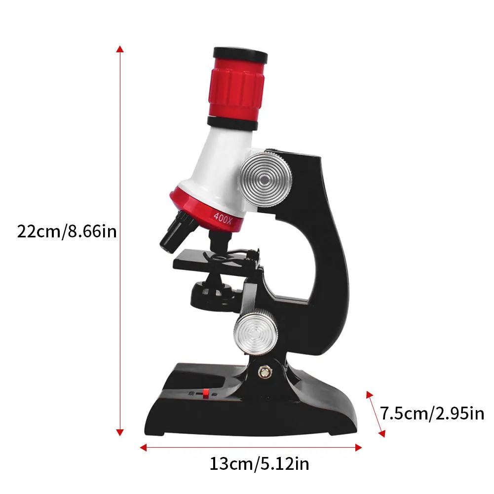 

Kids Microscope 1200x Magnification Children Science Microscope Kit With LED Lights Accessory Toy For Beginners Early Education