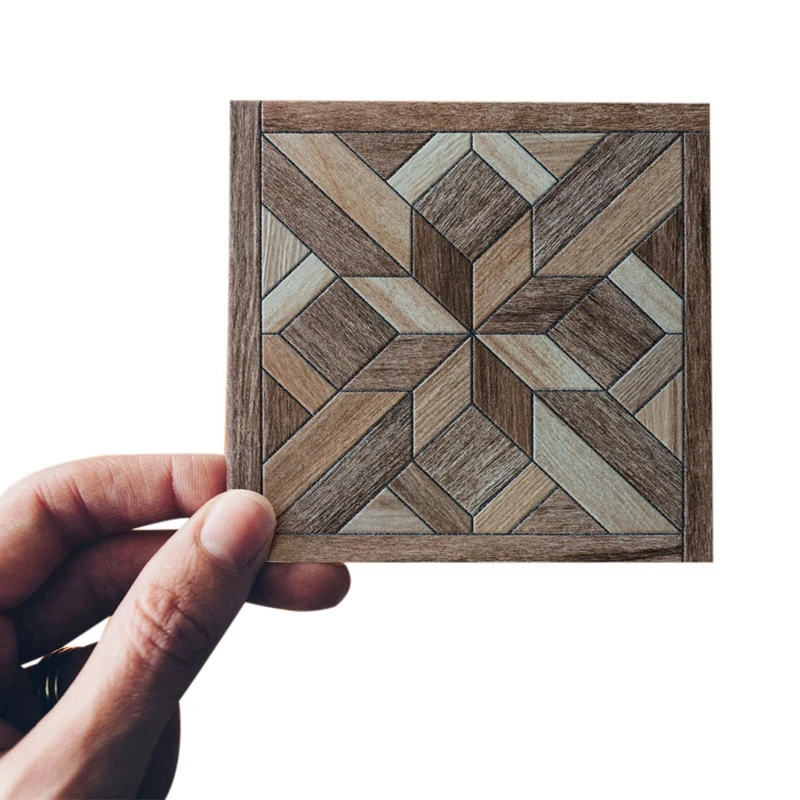 JEYL 20Pcs Wood Grain Pattern Tile Sticker Self Adhesive Tiles Art Diagonal 3D Floor For Bathroom Kitchen Decor | Дом и сад