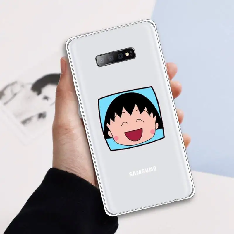 

Chibi Maruko-chan Phone Case Transparent For Samsung Galaxy A71 A21s S8 S9 S10 plus note 20 ultra