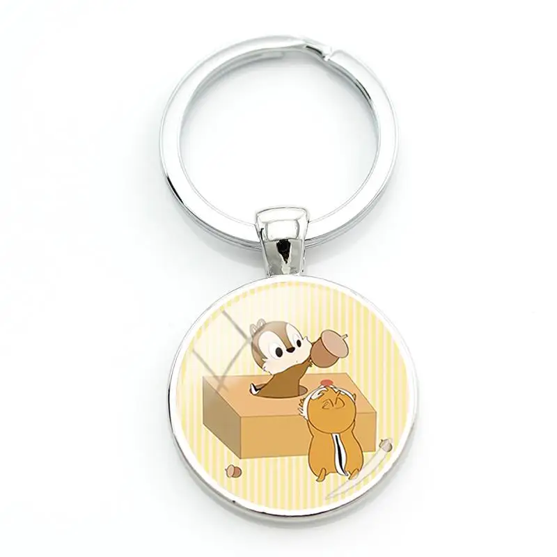 Disney забавные брелоки с чипом ⟚le рисунком из мультфильма для женщин брелок XF31 -