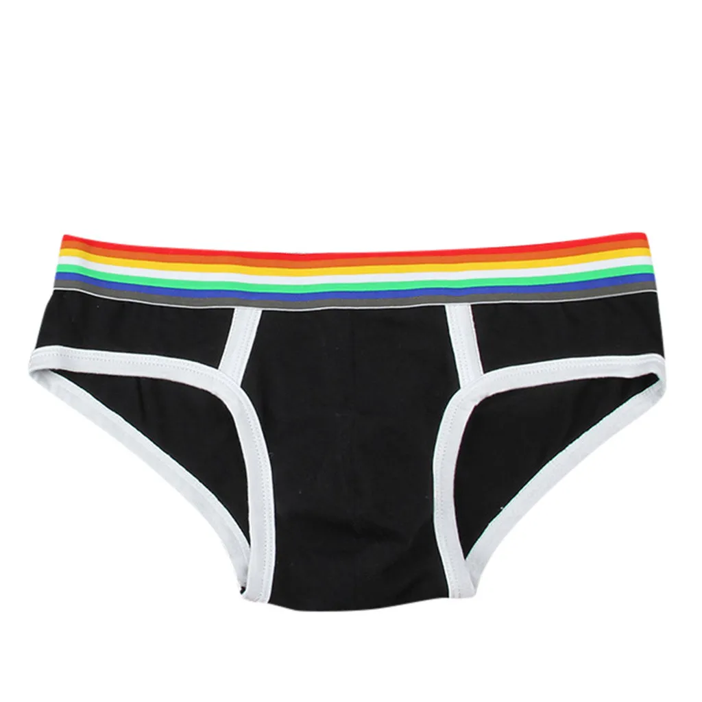 SAGACE яркие цвета мужские Разноцветные хлопковые трусы с радугой простые свежие
