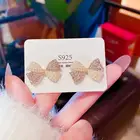Серьги-гвоздики женские, с жемчугом и кристаллами, корейский стиль, 2021