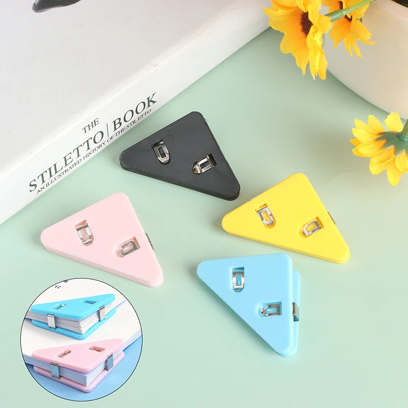 

5 шт./лот симпатичные пластиковые зажимы для книг и углов, зажимы для связывания для стола, полки для хранения, органайзер для офиса и рабочег...