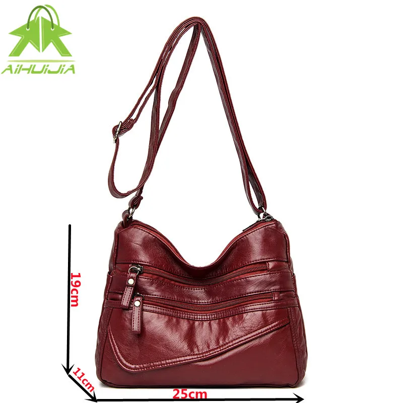 

Luxury Designer Female Messenger Bag Fashion Solid Color Handbags For Women 2021 High Quality Soft Pu Leather Travel Handbag