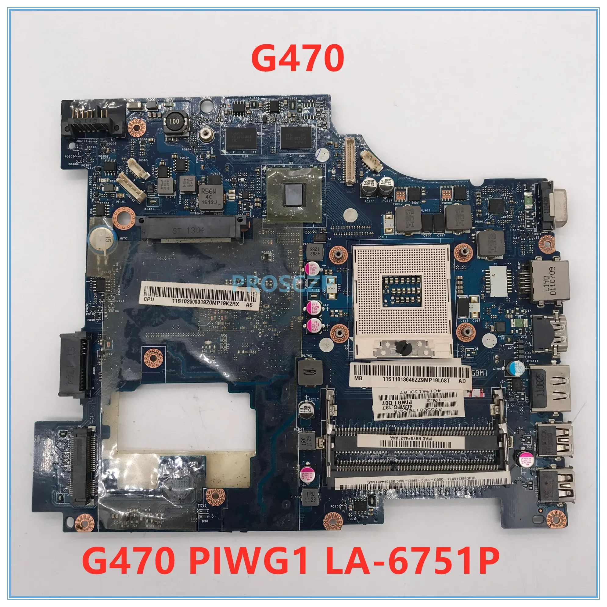 Высококачественная материнская плата для ноутбука G470 PIWG1 LA 6751P HD6370M GPU 100% работает