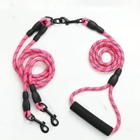 large dog rope reflective dog leash walking pet collar traction round climbing durable lead rope dog belt puppy collar leash