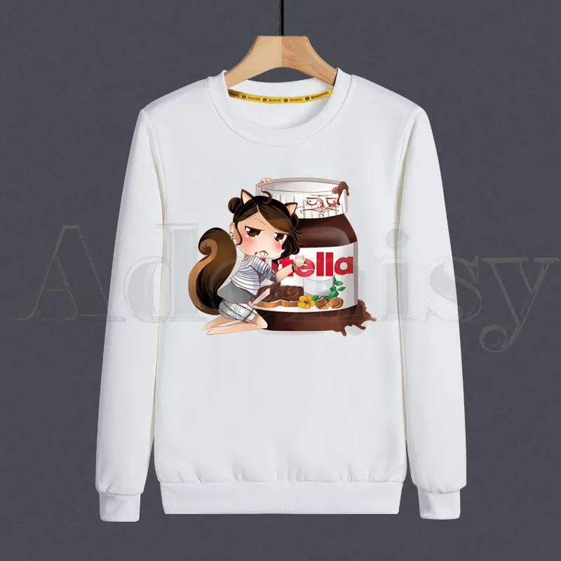 Милые модные толстовки с капюшоном принтом хлеб и Nutella Kawaii трендовая мужская