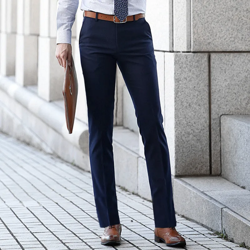 Осеннее Деловое платье модные мужские повседневные брюки прямые Костюмные цвет