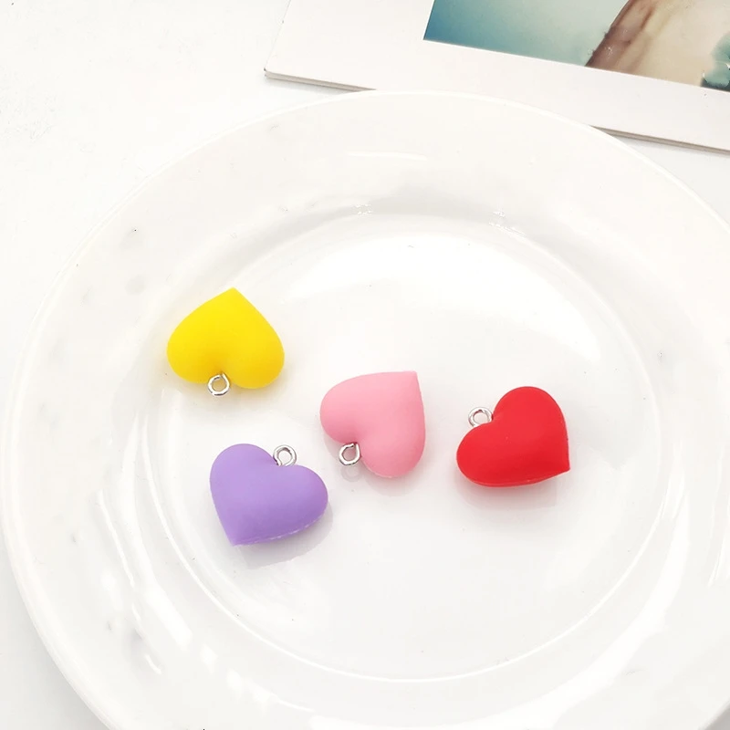 

10 шт., подвески-гвоздики в форме сердца карамельных цветов