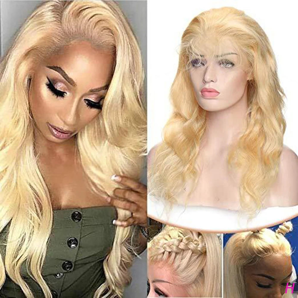 Парик 613 медово светлый на шнуровке спереди парики из человеческих волос