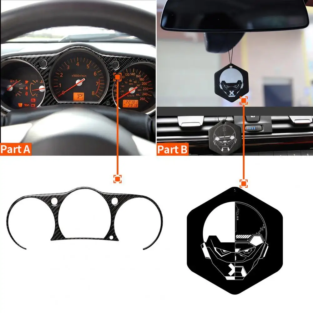 

70% Dropshipping!! Speedometer Sticker Surround Adhesive Tape Black Carbon Fiber Car Dashboard Sticker for Nissan 350Z 2006-200