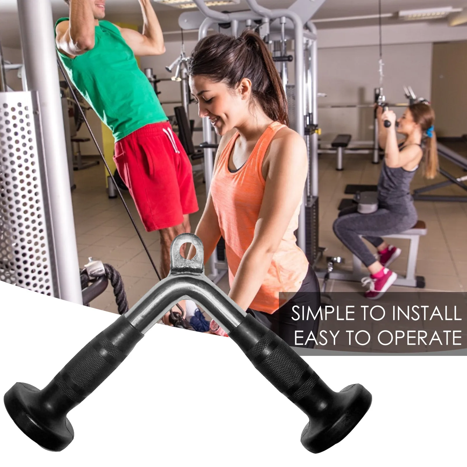 

Fitness Bar Comfortable V Shaped Exercise Rod for Triceps Dumbbell Bars Weight Lifter Exercise Tool Connector Fitness Equipment