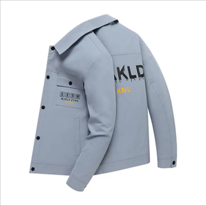 

Spring Autumn New Fashion All-match Trend Tooling Square Collar Jackets Men's Jacket Young Students Casual Coat Men's Clothing