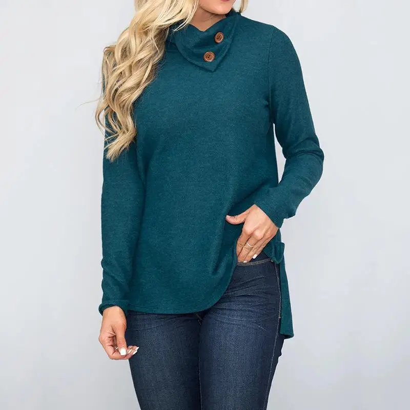 Turtleneck Sweater Women Casual Solid Color Long Sleeve Ladies Leisure Knitted Tops Pullovers Outwear 2019 Autumn New | Женская одежда