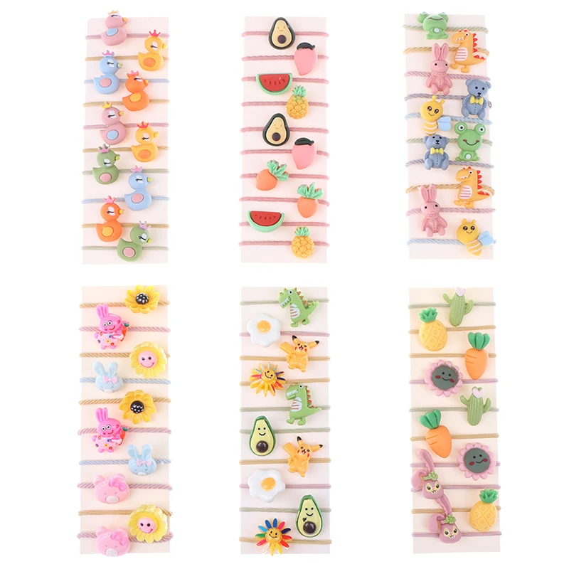 

Girl Cute Cartoon Fruit Animal Elastic Hair Hoop Hair Styling Accessories