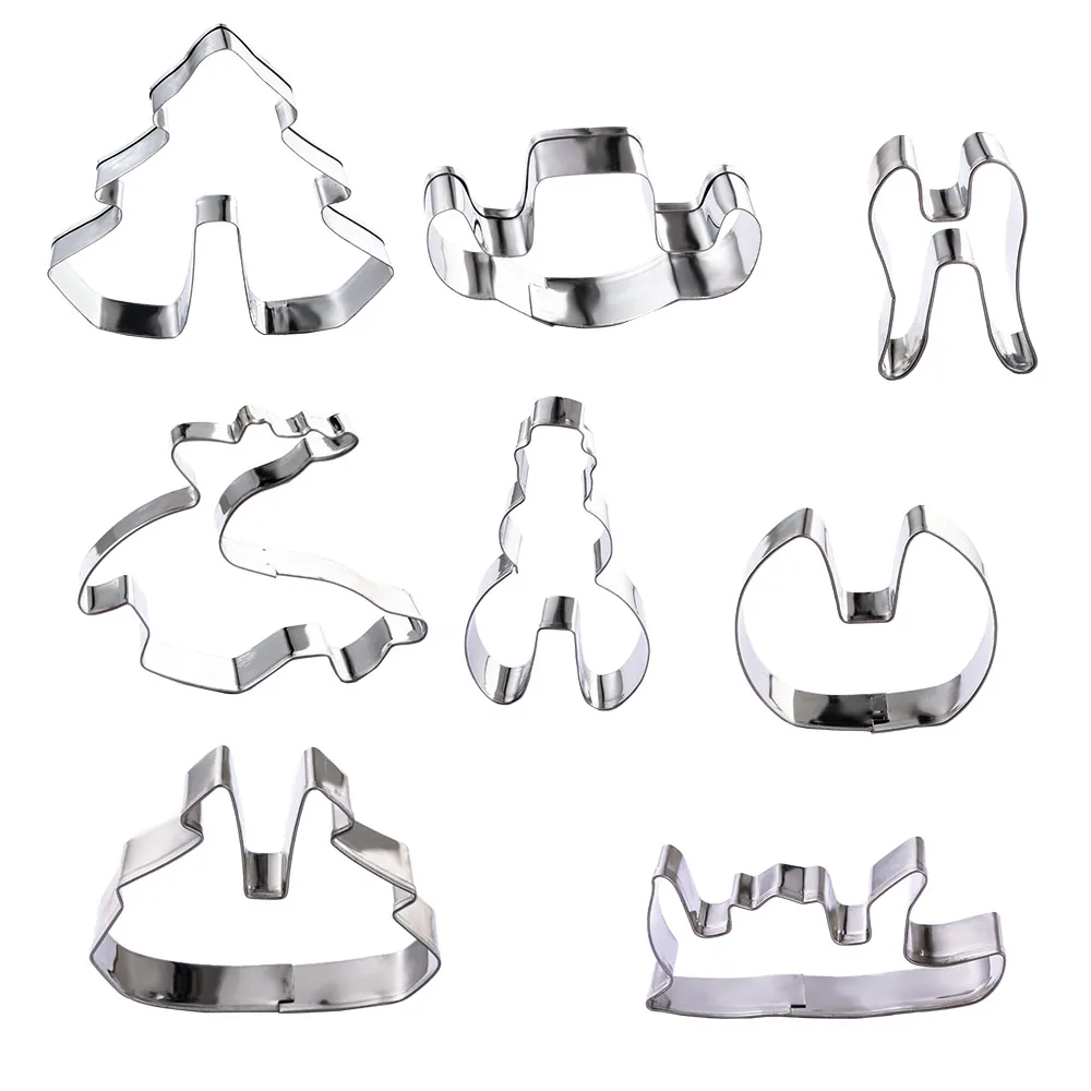 DIY рождественские формочки для печенья из нержавеющей стали 3D пряничный домик