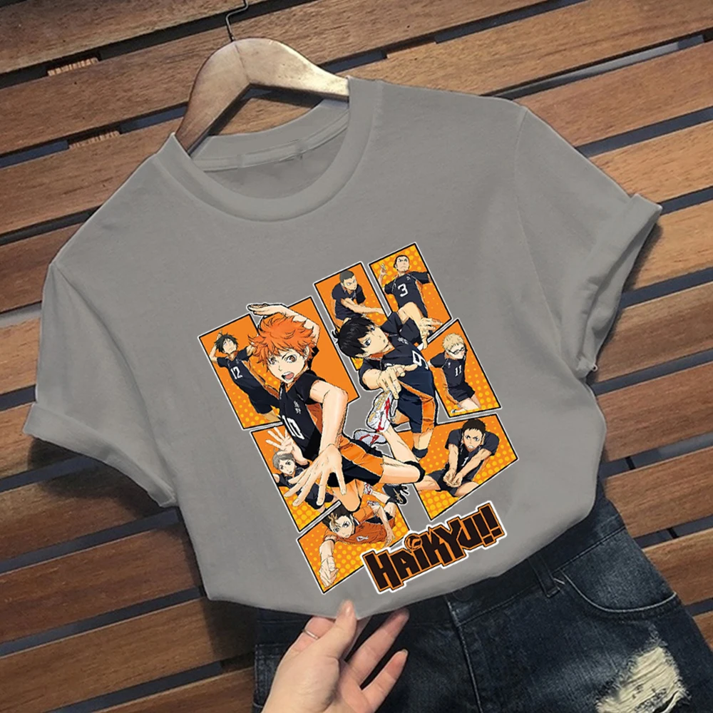 

2021 anime haikyuu Graphic Tees Men Kawaii Tops T-shirt Anime High School T Shirt Harajuku Unisex Tshirt Male 90s