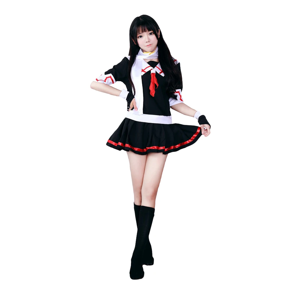 

Brdwn Kantai Collection Womens Yuudachi Cosplay Costume Kimono School Uniform Sailor Suit