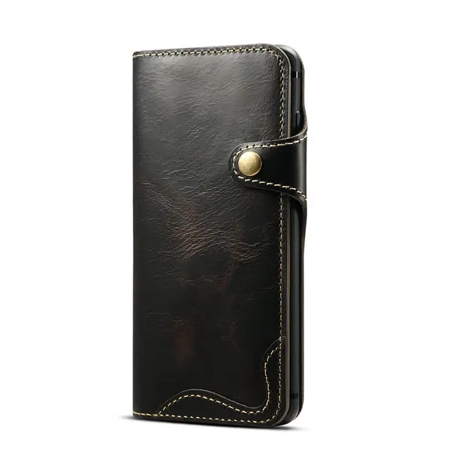 Black with strap Натуральная кожа для Coque samsung Note 10 Plus Чехол Флип Etui samsung S10 чехол Роскошный для samsung Galaxy S10 чехол S 10+ Note10+ 5G - Цвет: Black with strap